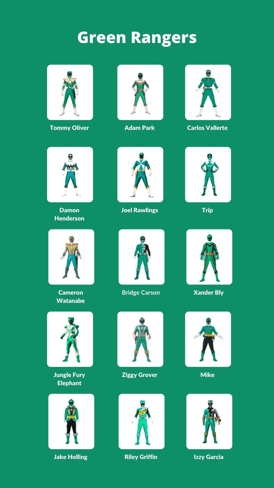 12 Power Rangers Colors Explained